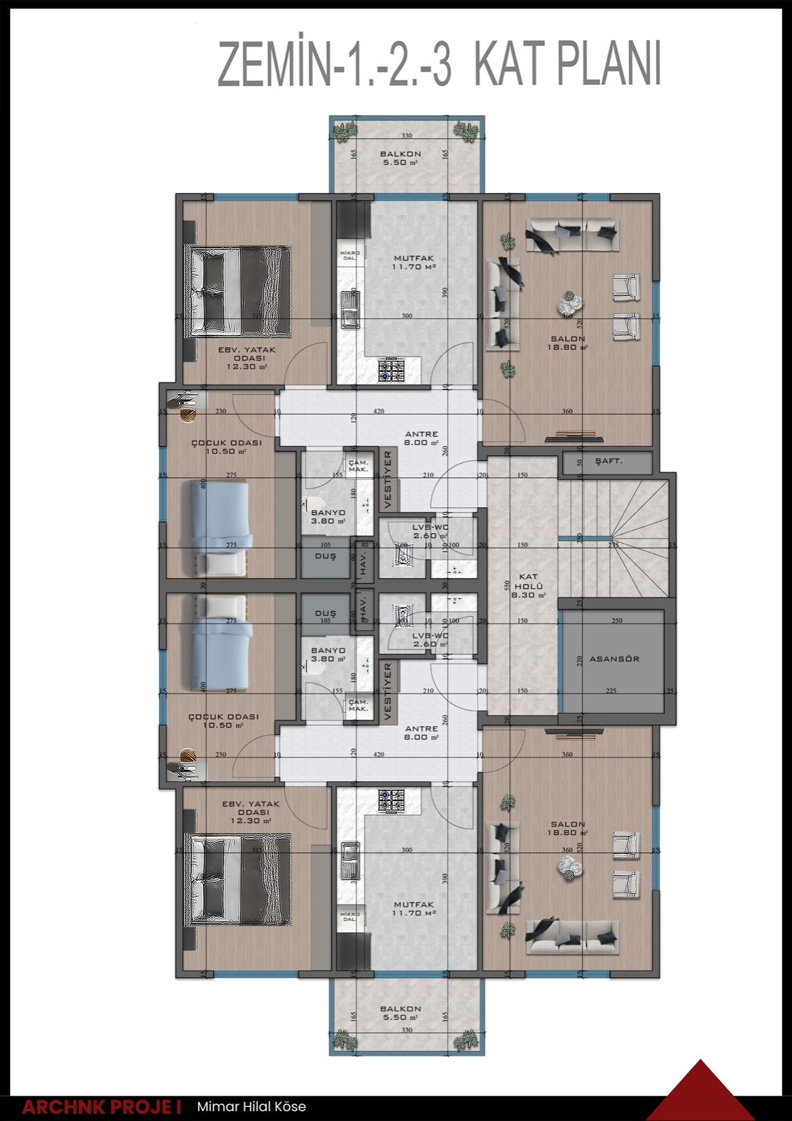 Miray Apartmanı — Kat Planı